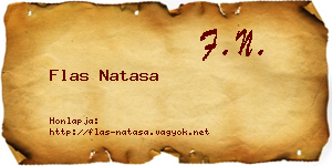 Flas Natasa névjegykártya